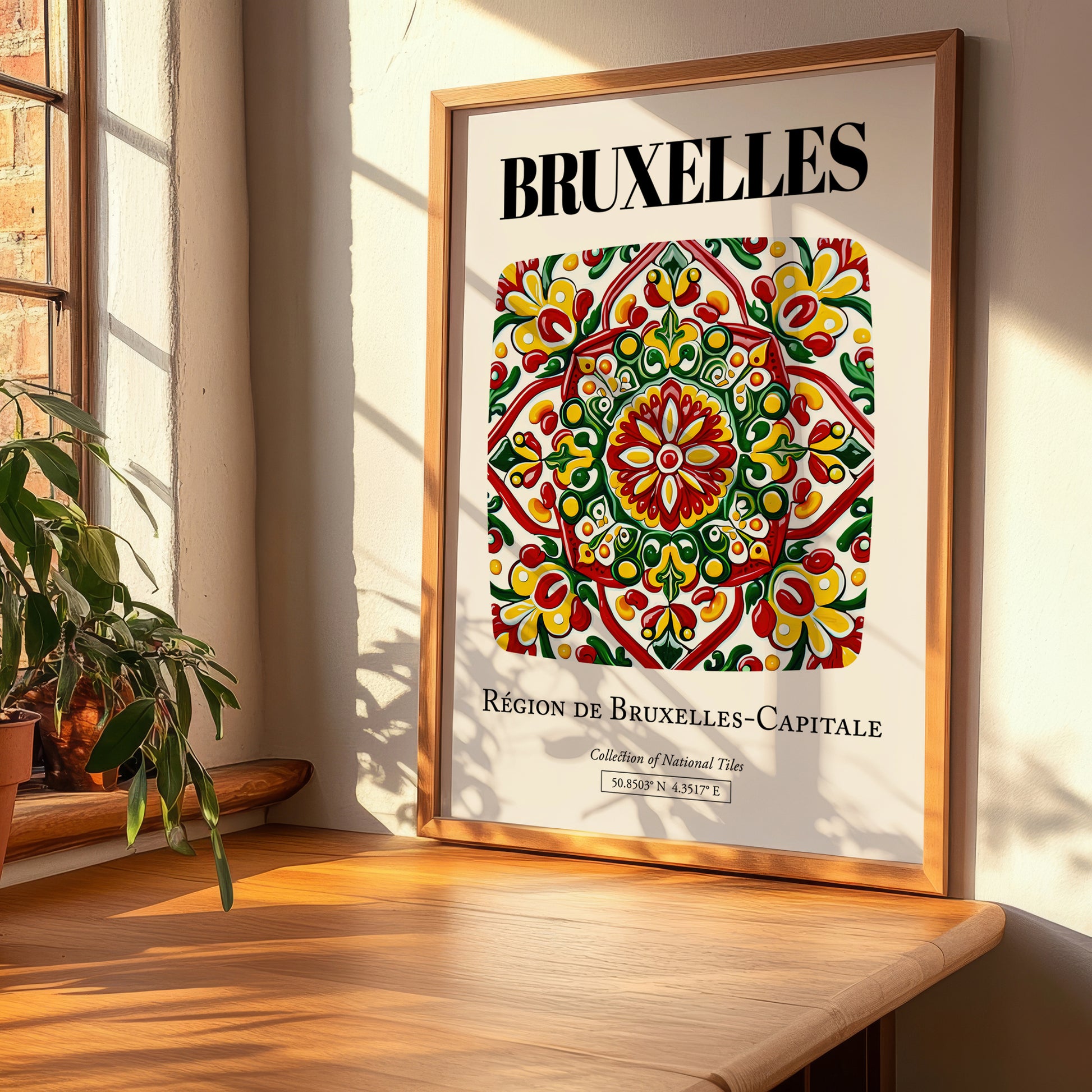 Brussels, Belgique – Travel Memories Wall Print, clean layout with no caption