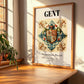 Ghent, Belgium – Travel Poster, clean layout with no caption