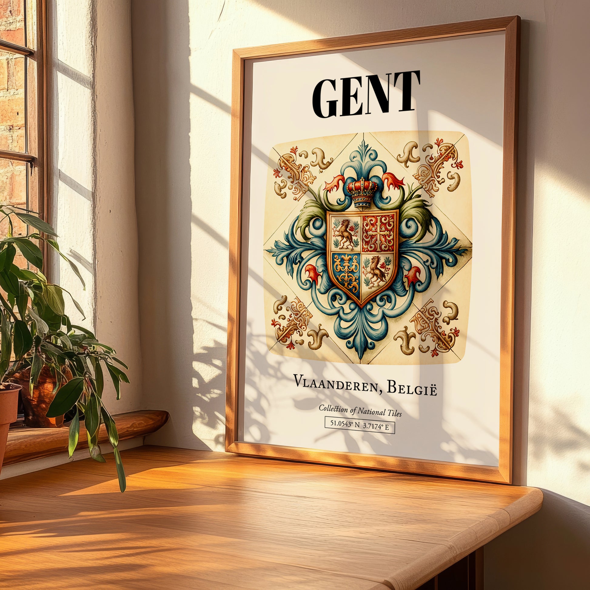 Ghent, Belgium – Travel Poster, clean layout with no caption