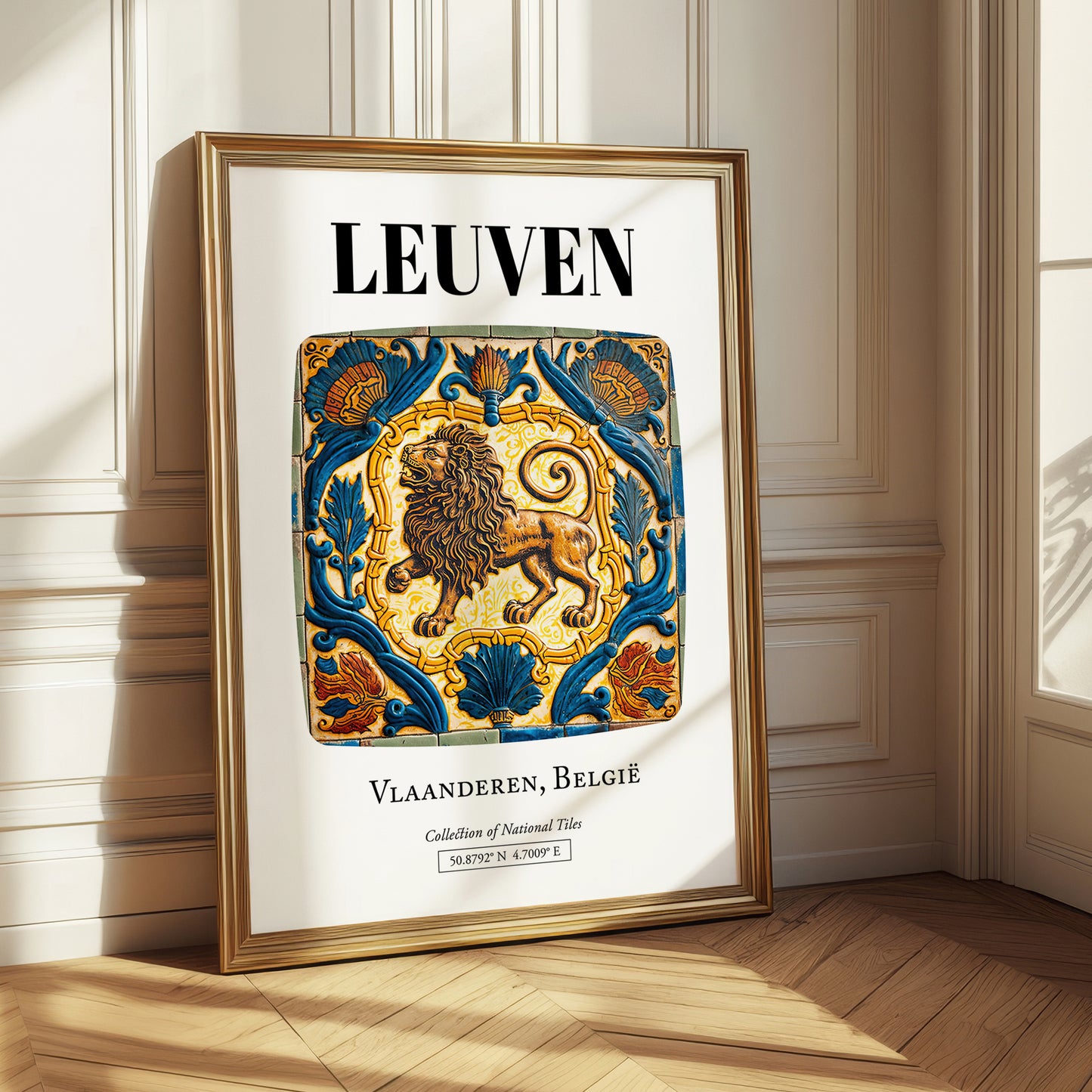 Leuven, Belgium – Travel Wall Art, styled in a charming Paris street view