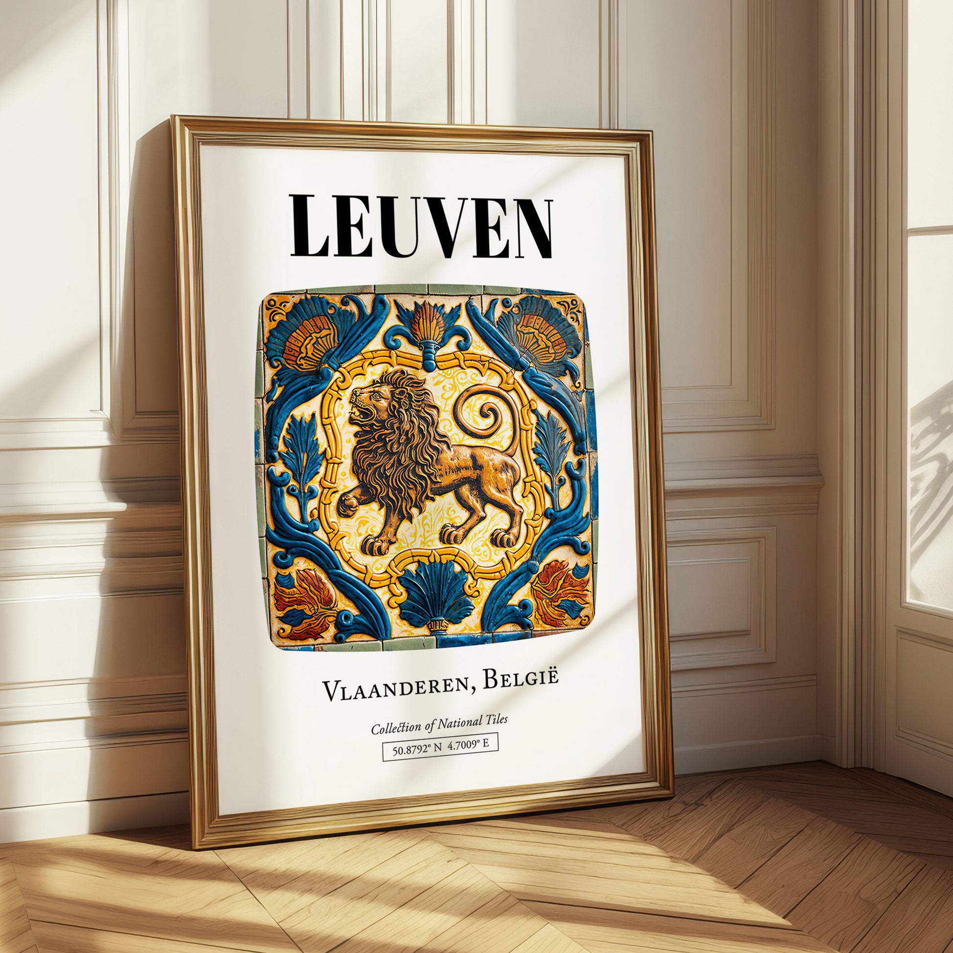 Leuven, Belgium – Travel Wall Art, styled in a charming Paris street view