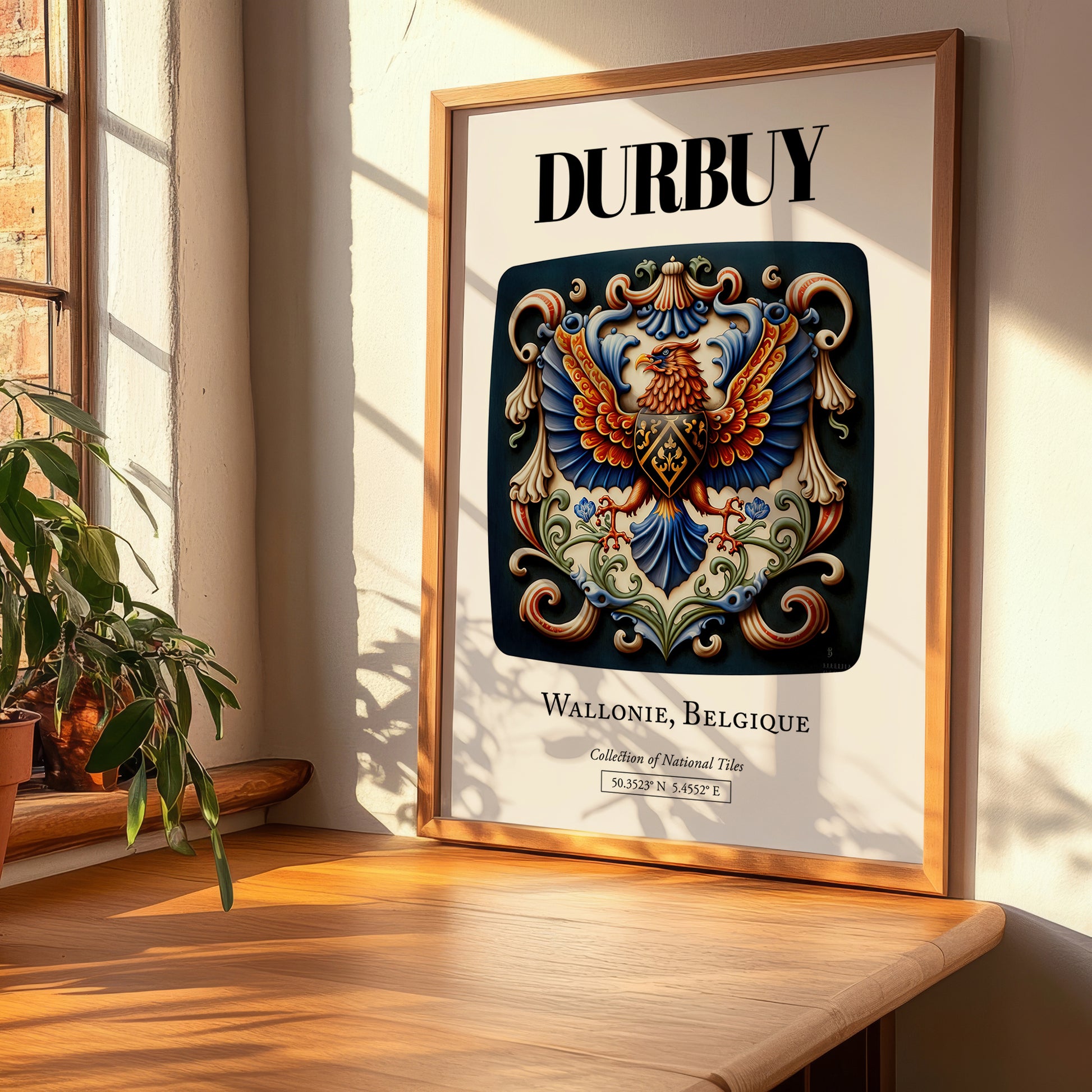 Durbuy, Belgium – Travel Poster, clean layout with no caption