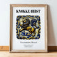 Knokke-heist, Belgium – Travel Poster, in wooden frame leaning on the floor