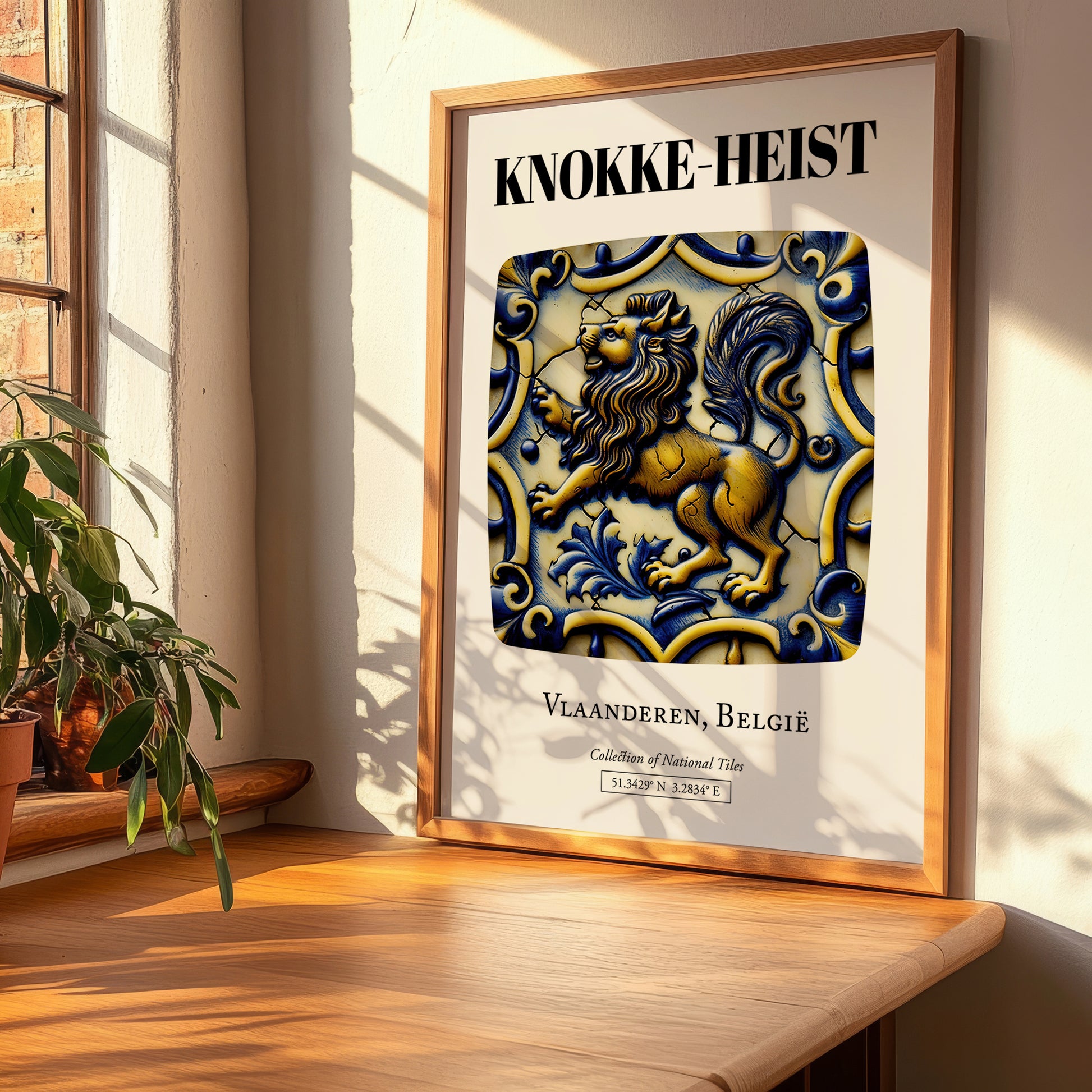 Knokke-heist, Belgium – Travel Poster, clean layout with no caption