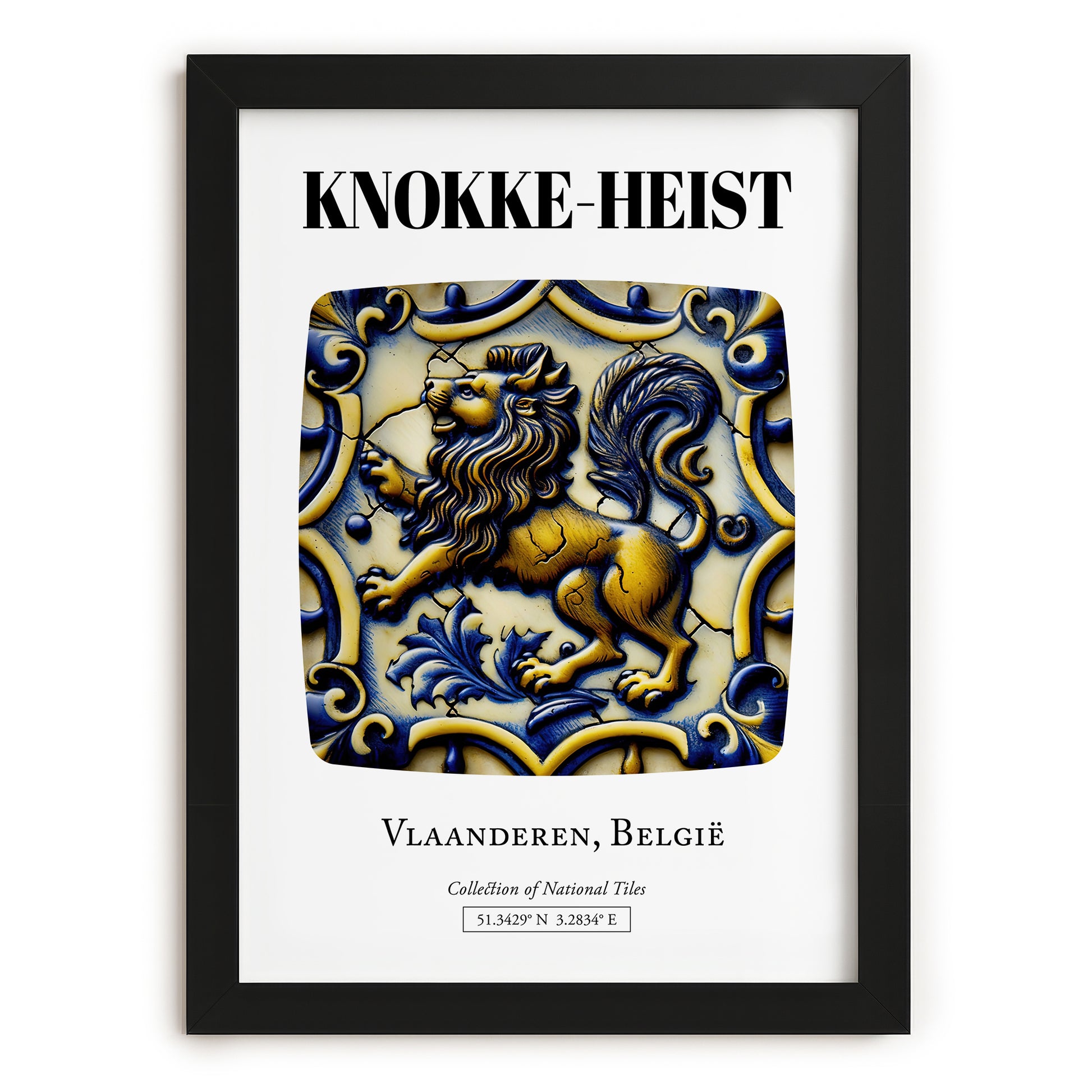 Knokke-heist, Belgium – Travel Poster, in sleek black frame