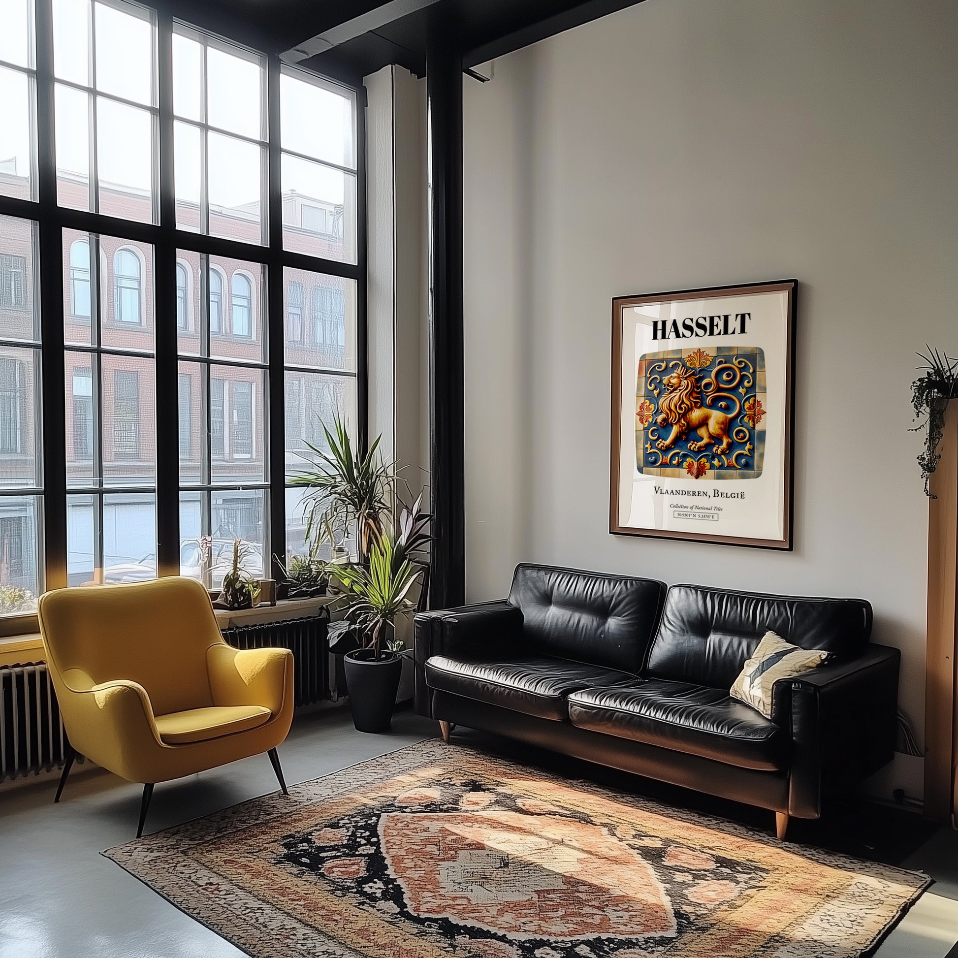 Hasselt, Belgium – Travel Print, unframed on coastal sand