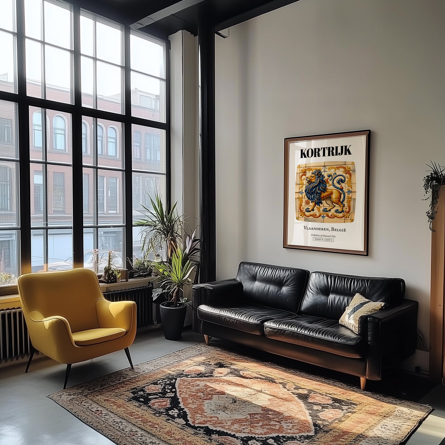 Kortrijk, Belgium – Wanderlust Wall Decor, unframed on coastal sand