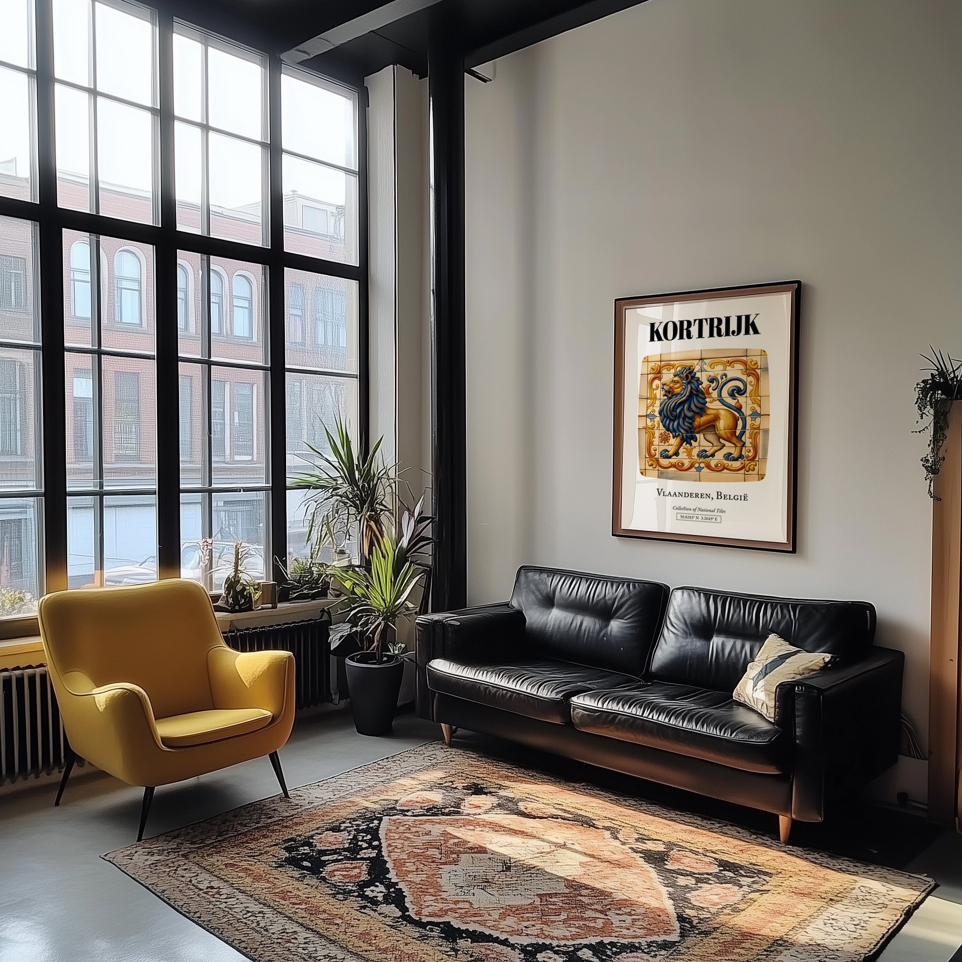 Kortrijk, Belgium – Wanderlust Wall Decor, unframed on coastal sand