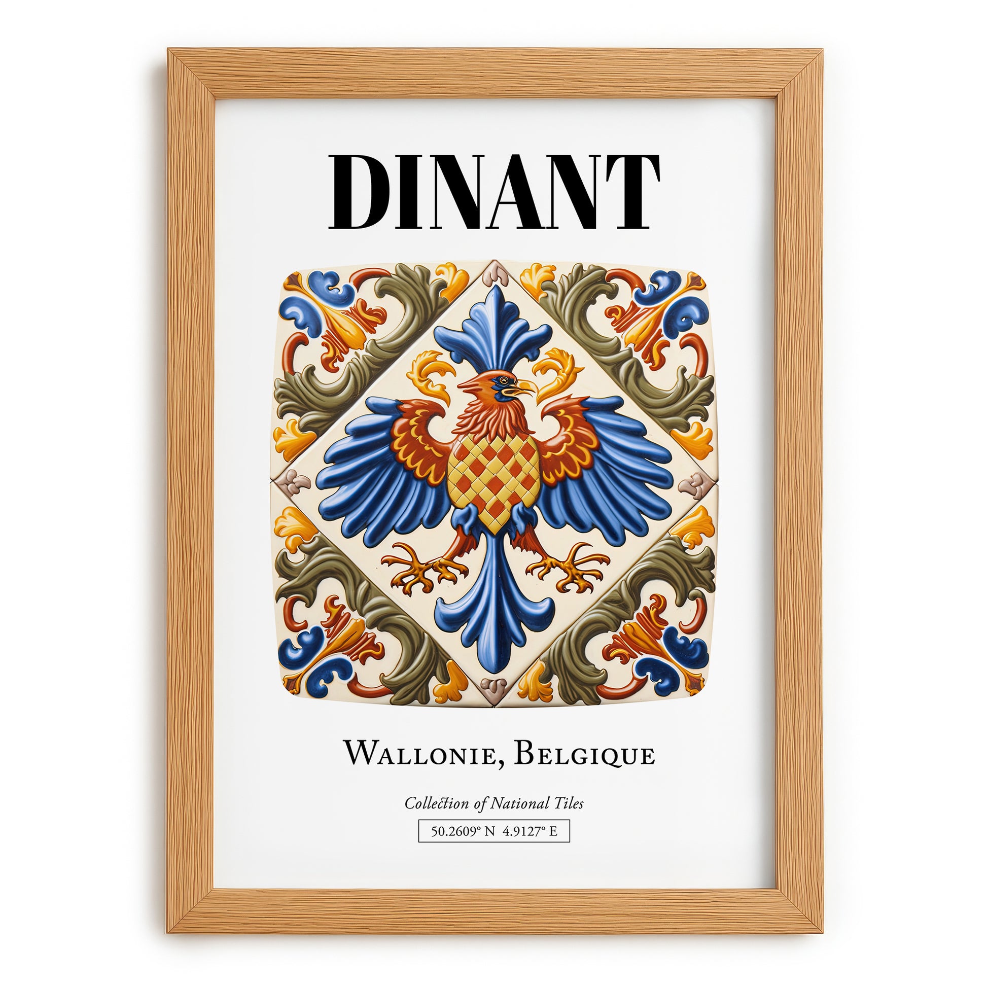 Dinant, Belgium – Travel Wall Art, set in oak frame