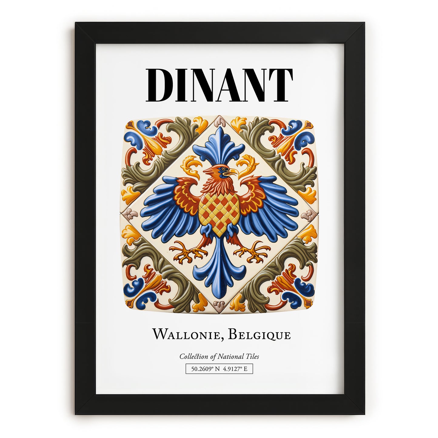 Dinant, Belgium – Travel Wall Art, in sleek black frame