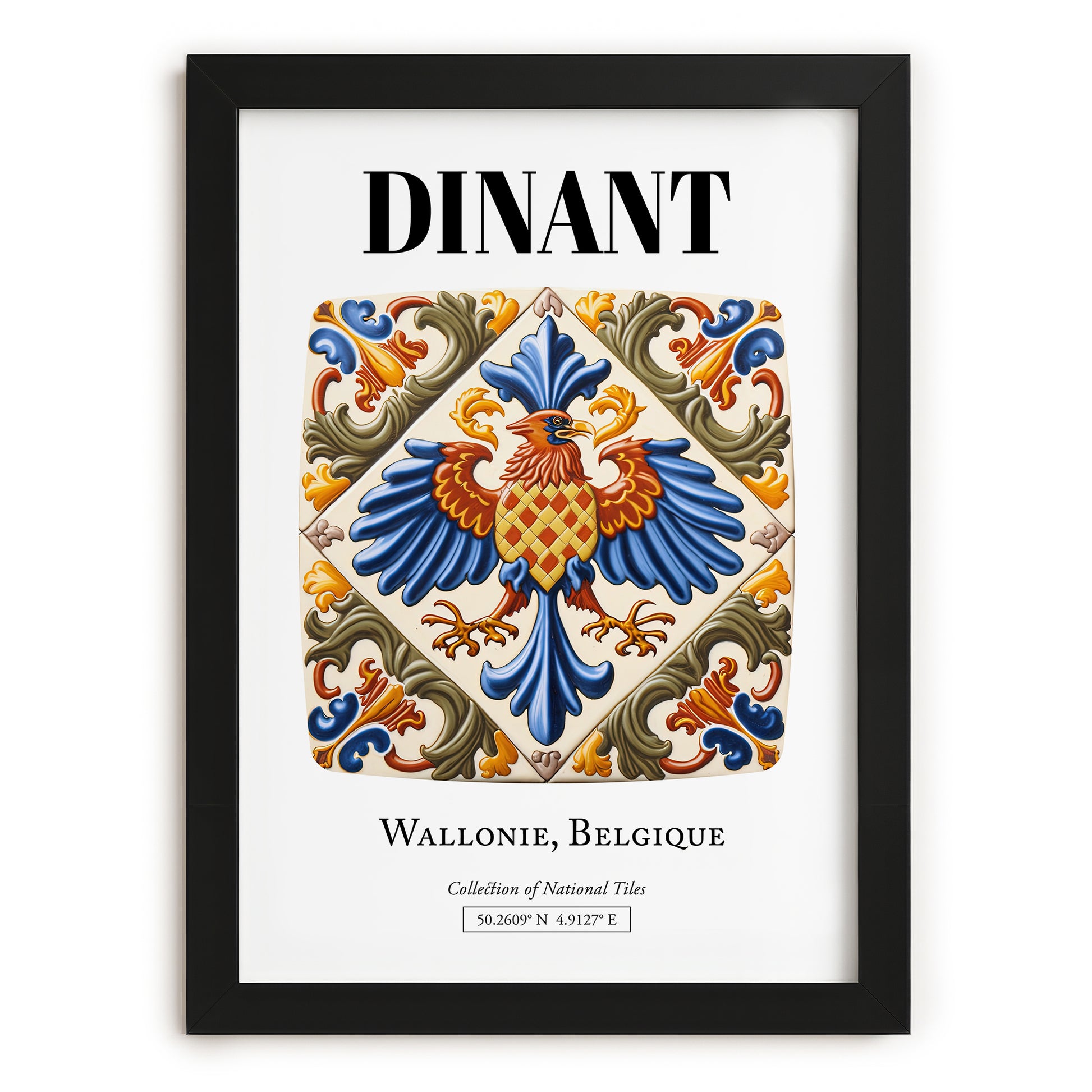 Dinant, Belgium – Travel Wall Art, in sleek black frame