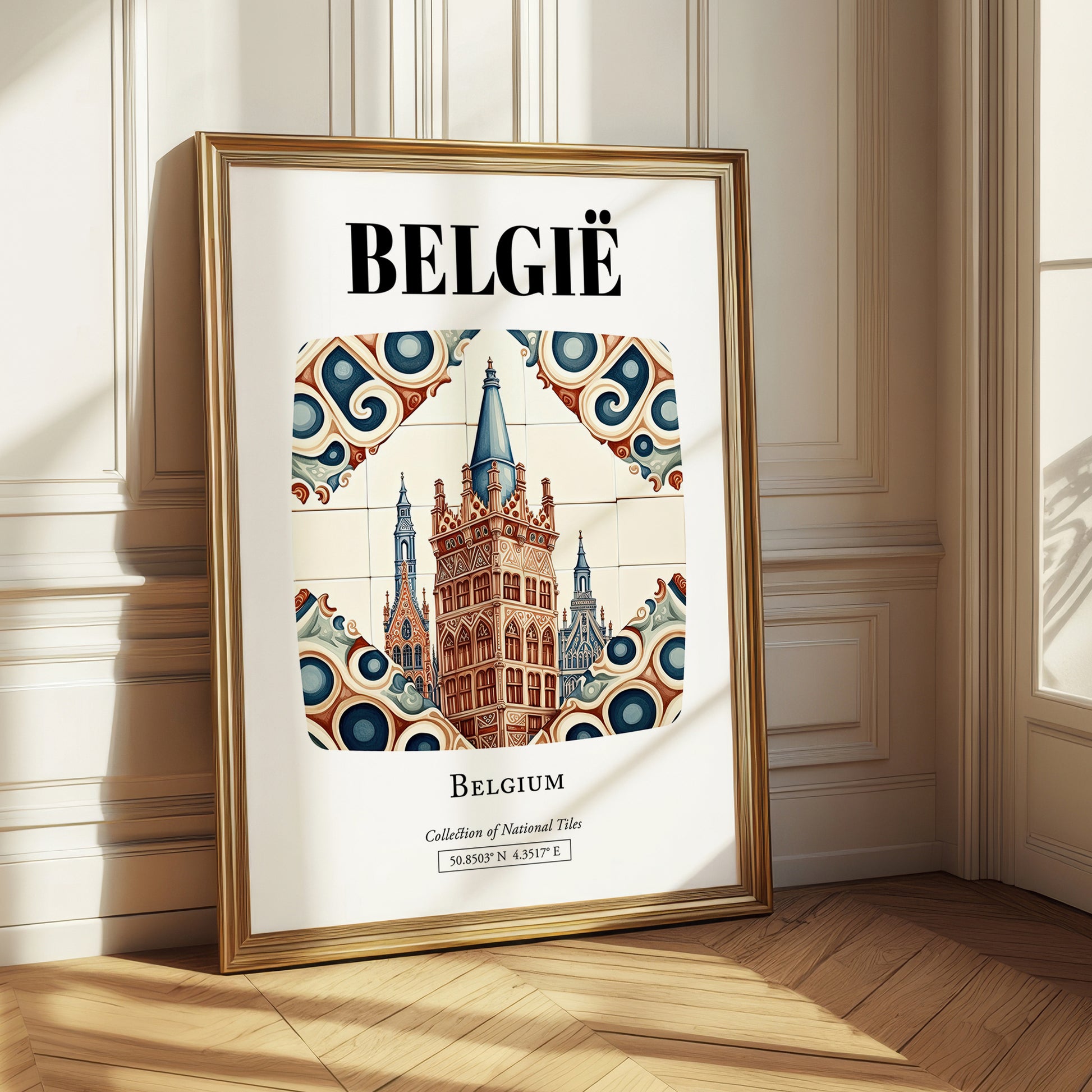 België, Belgium – Travel Wall Art, styled in a charming Paris street view
