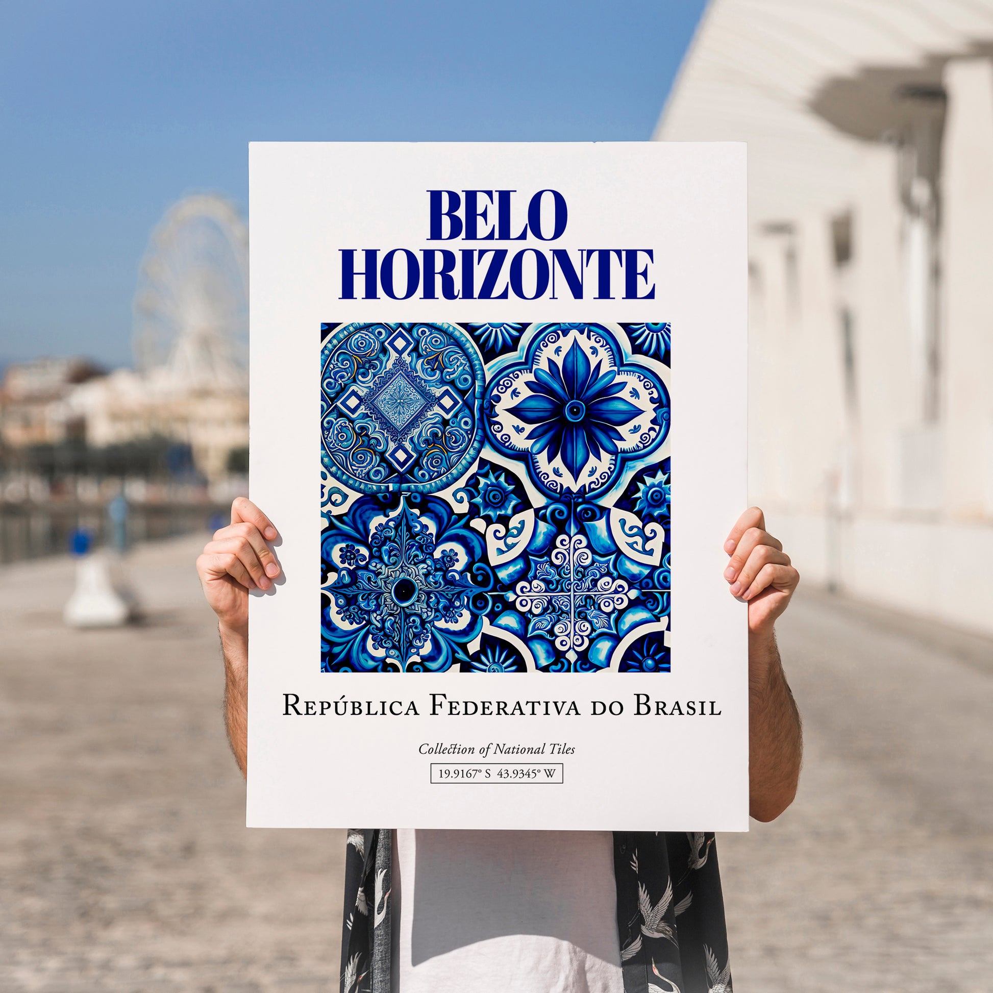 Belo Horizonte, Brasil – Travel Wall Decor, no-text version framed in wood