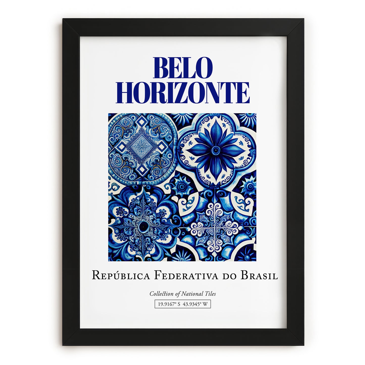 Belo Horizonte, Brasil – Travel Wall Decor, in sleek black frame