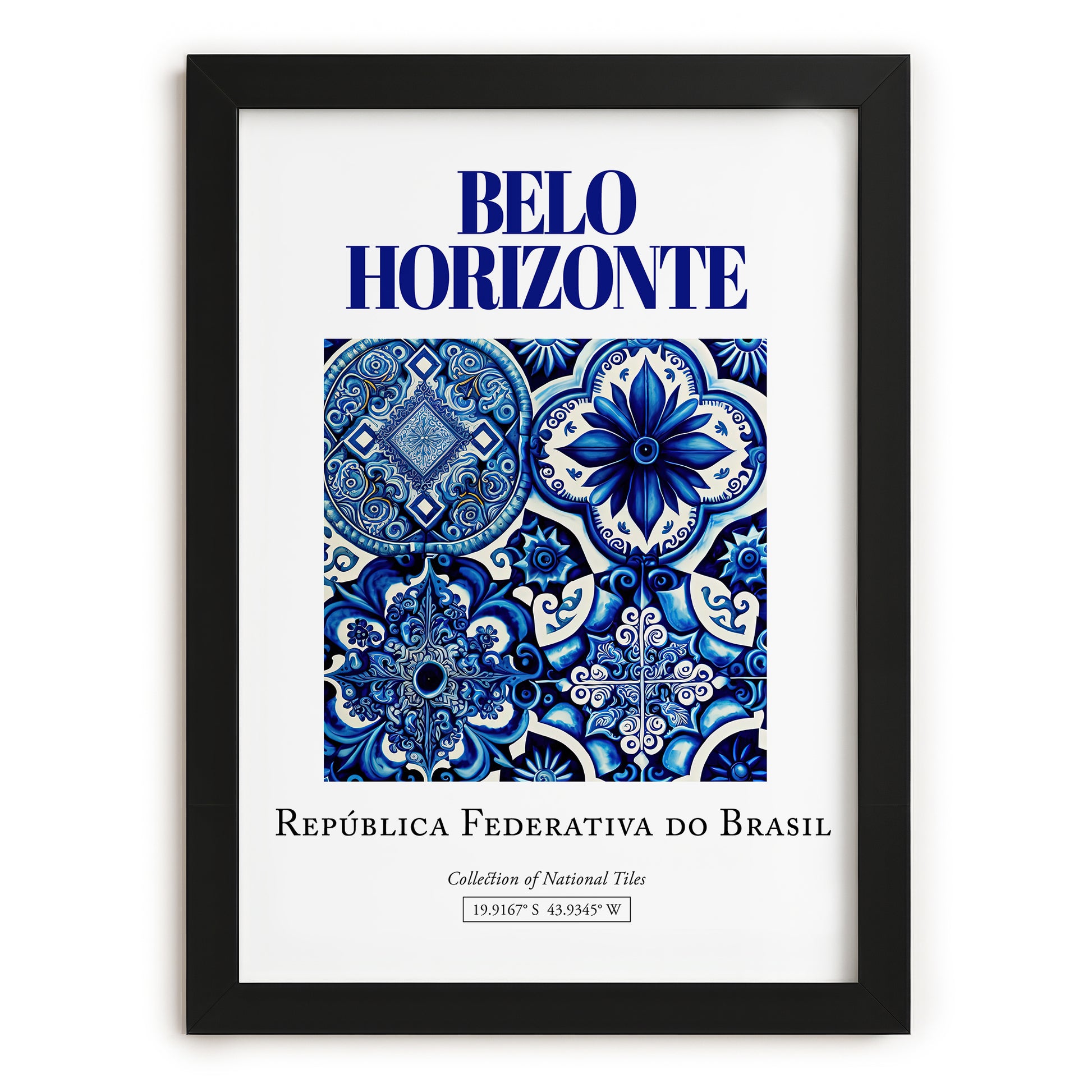 Belo Horizonte, Brasil – Travel Wall Decor, in sleek black frame