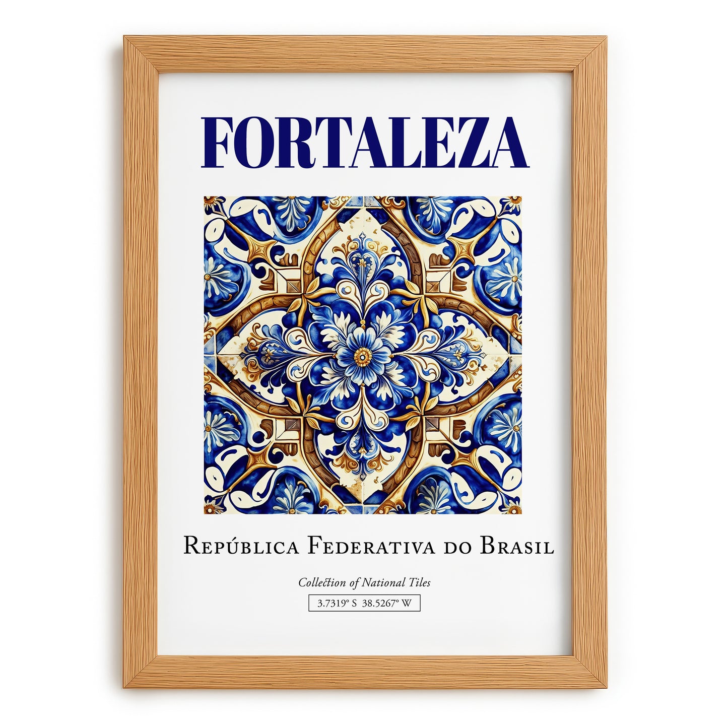 Fortaleza, Brasil – Dream Destination Decor, set in oak frame