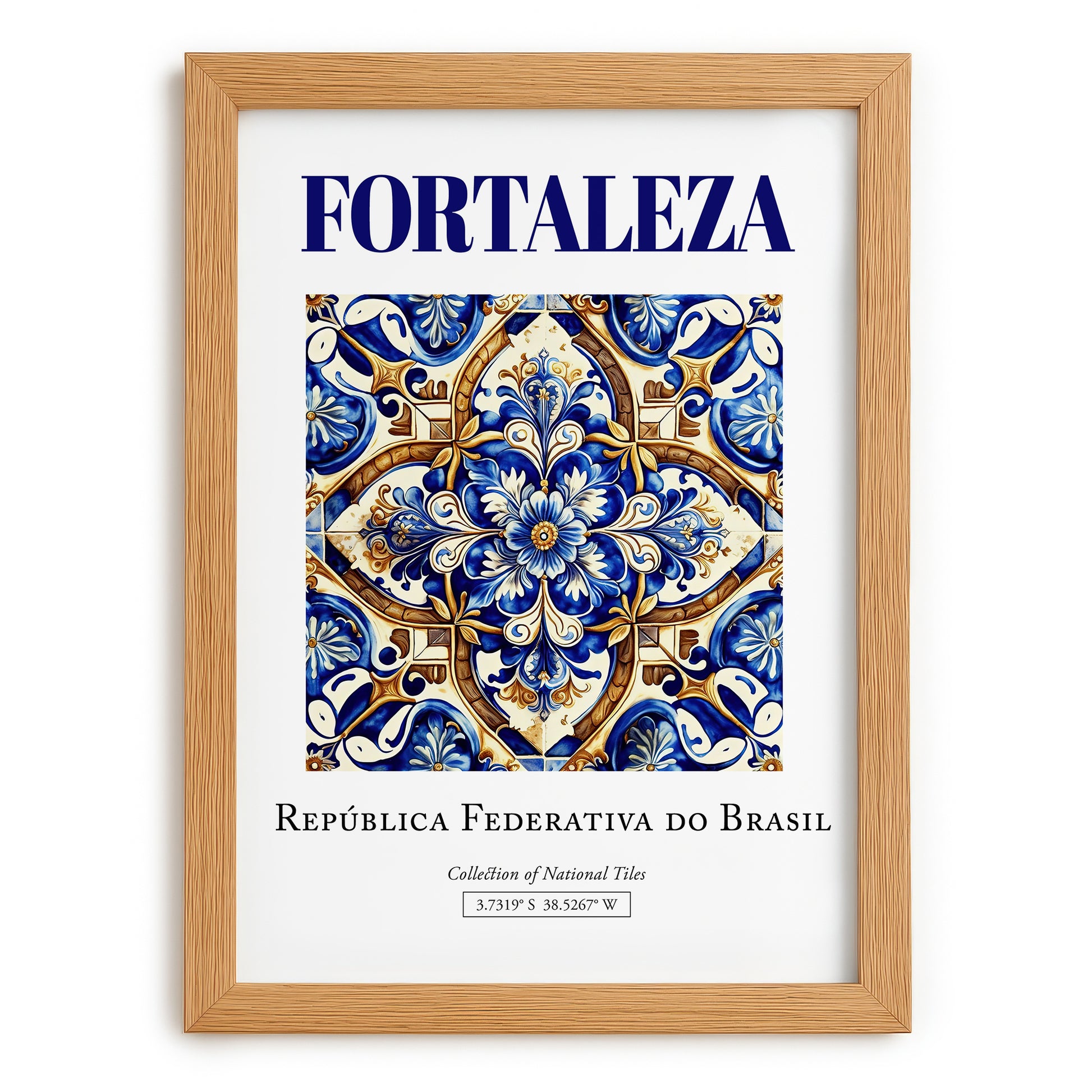 Fortaleza, Brasil – Dream Destination Decor, set in oak frame