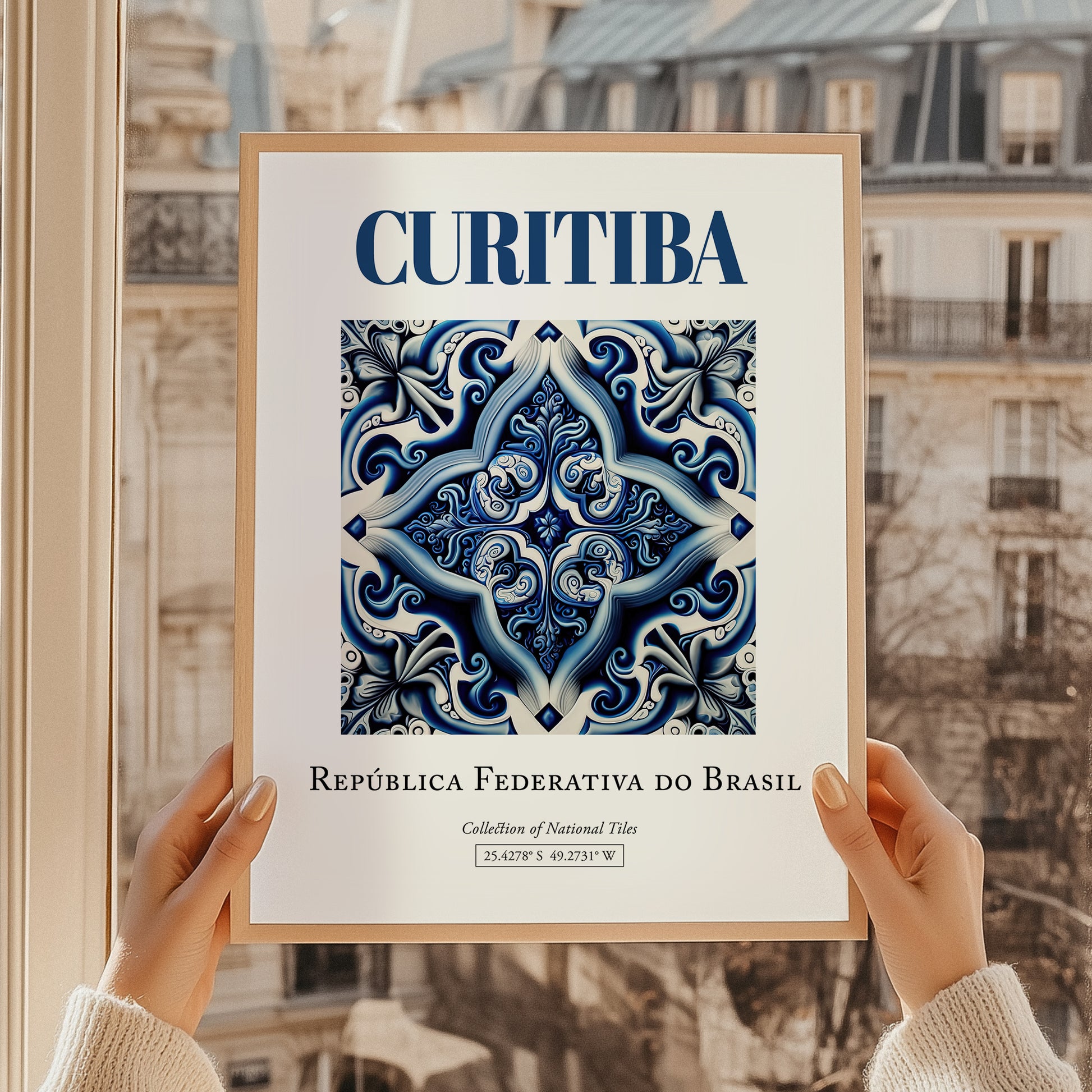 Curitiba, Brasil – Wanderlust-Inspired Poster