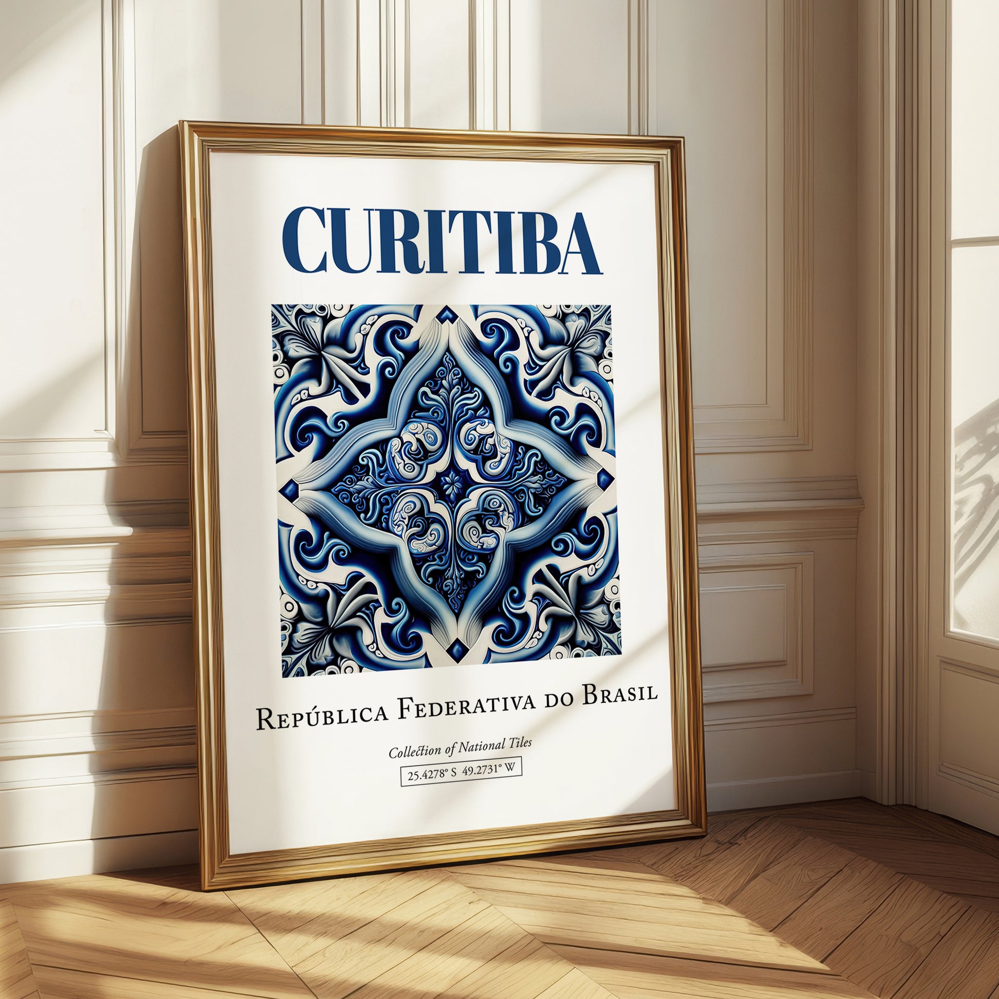 Curitiba, Brasil – Wanderlust-Inspired Poster, styled in a charming Paris street view