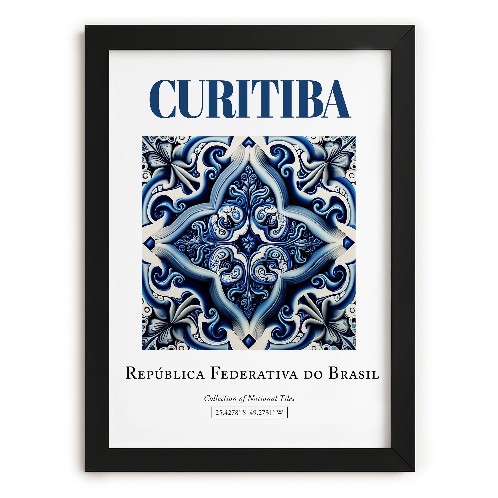 Curitiba, Brasil – Wanderlust-Inspired Poster, in sleek black frame