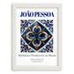 João Pessoa, Brasil – Minimalist Travel Print, placed in minimal white frame