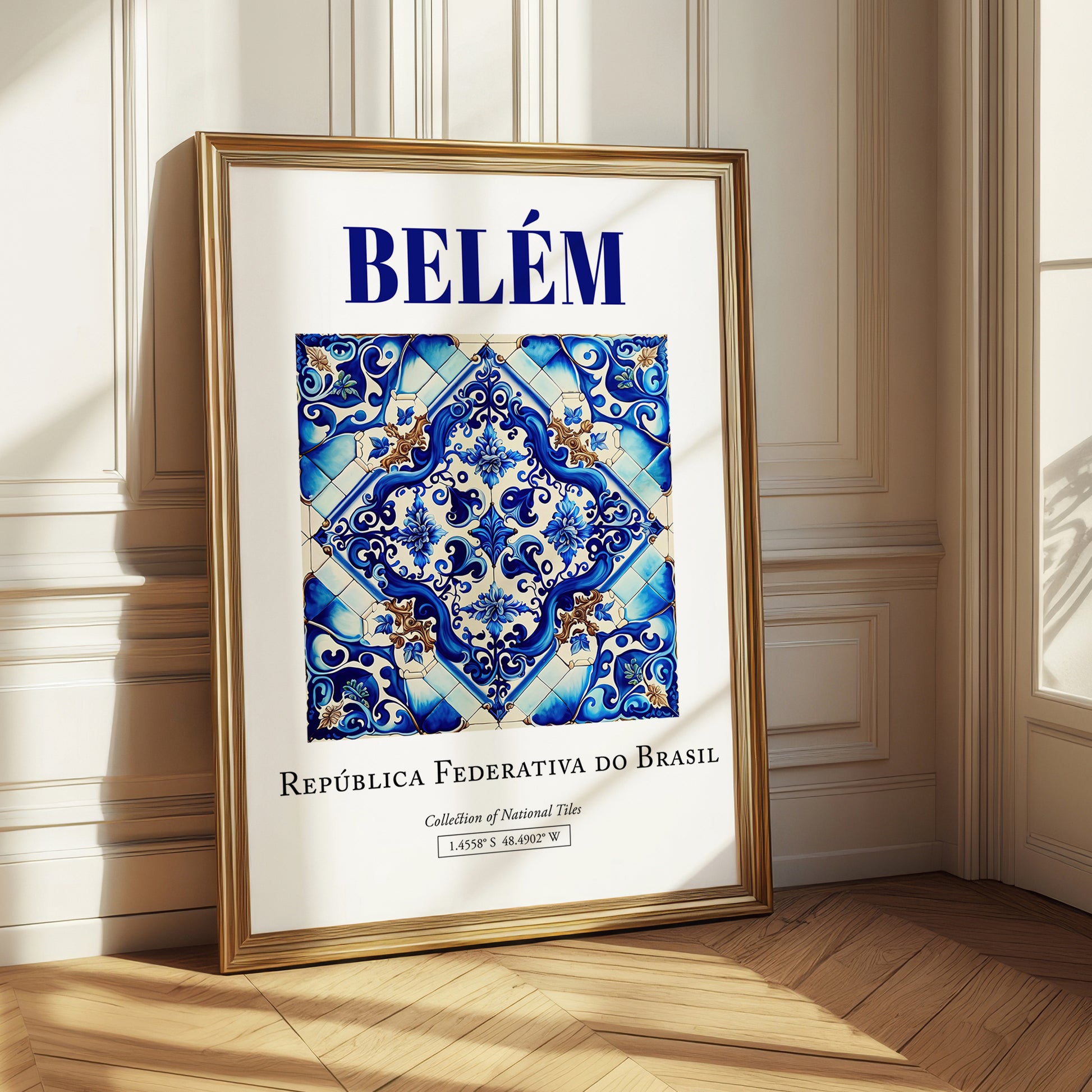 Belém, Brasil – Travel Poster, styled in a charming Paris street view
