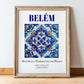 Belém, Brasil – Travel Poster, in wooden frame leaning on the floor