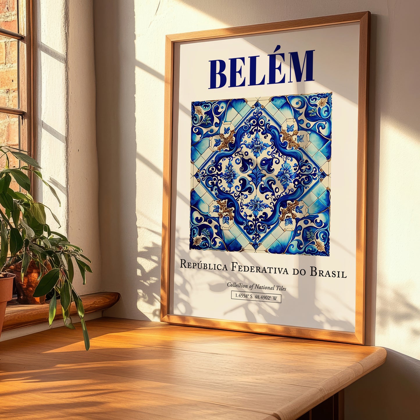 Belém, Brasil – Travel Poster, clean layout with no caption