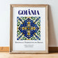 Goiânia, Brasil – Travel Wall Art, in wooden frame leaning on the floor