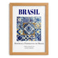 Azulejo, Brasil – Travel Poster, set in oak frame