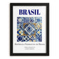 Azulejo, Brasil – Travel Poster, in sleek black frame
