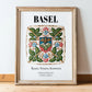 Basel, Switzerland – Global Wall Art, in wooden frame leaning on the floor