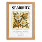 St. Moritz, Switzerland – World Heritage Travel Poster, set in oak frame