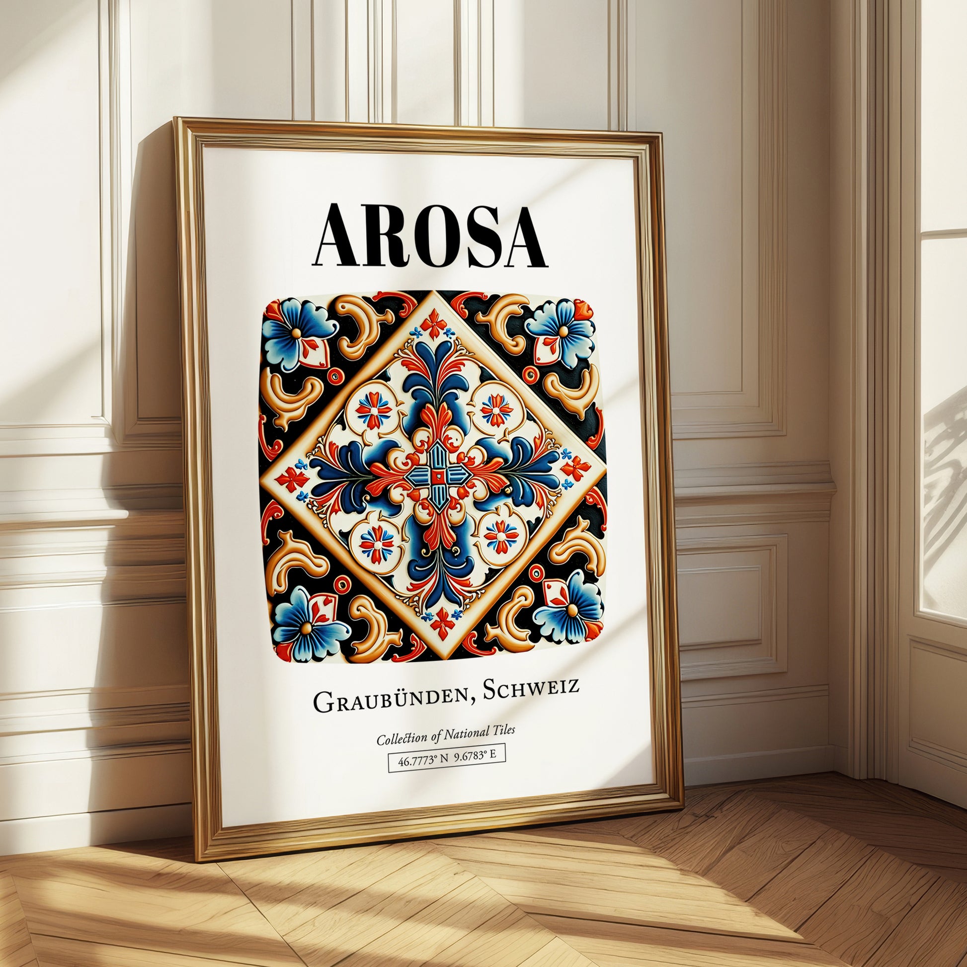 Arosa, Switzerland – Travel Poster, styled in a charming Paris street view