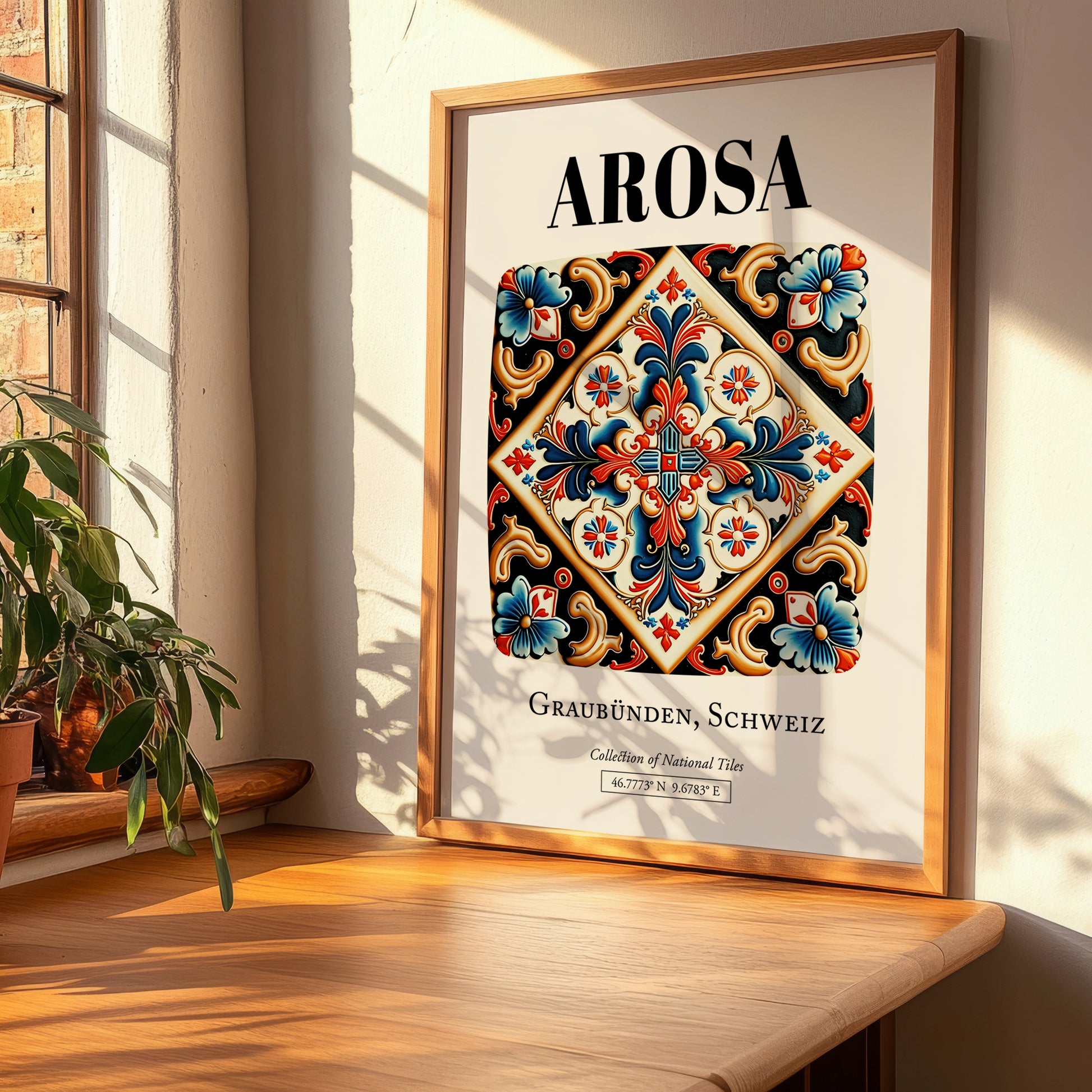 Arosa, Switzerland – Travel Poster, clean layout with no caption