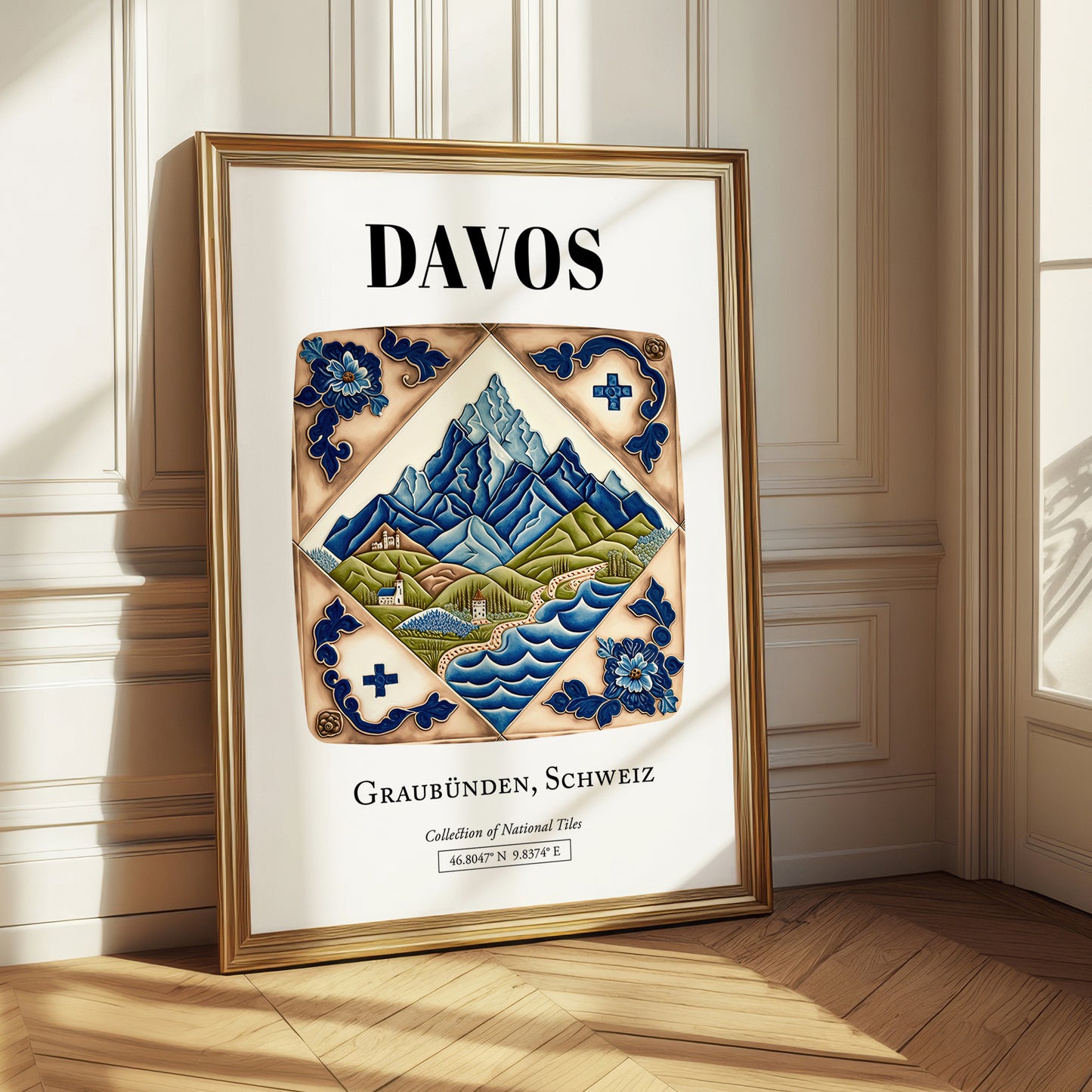 Davos, Switzerland – World Travel Art, styled in a charming Paris street view