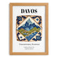 Davos, Switzerland – World Travel Art, set in oak frame