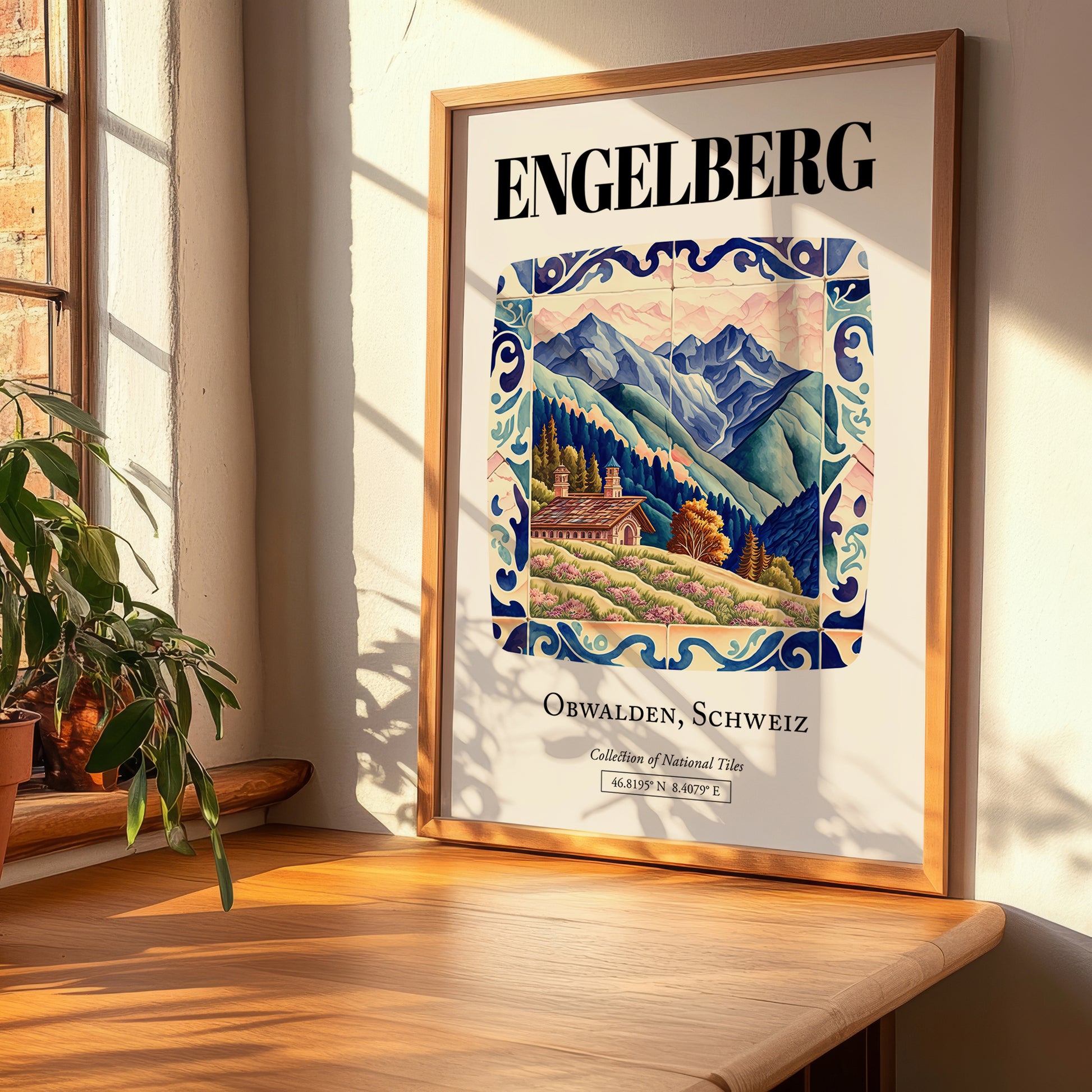 Engelberg, Switzerland – Vintage Travel Poster, clean layout with no caption