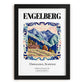Engelberg, Switzerland – Vintage Travel Poster, in sleek black frame