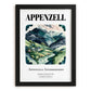 Appenzell, Switzerland – Illustrated Travel Poster, in sleek black frame