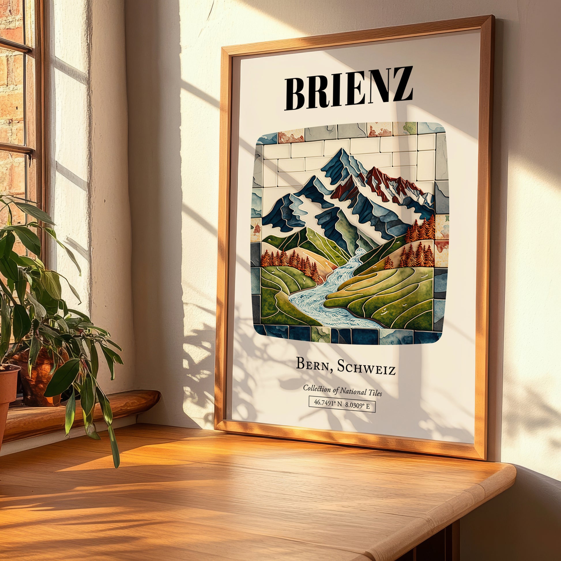 Brienz, Switzerland – Travel Poster, clean layout with no caption