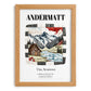 Andermatt, Switzerland – Travel Poster, set in oak frame