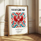Saas-grund, Switzerland – Travel Poster, styled in a charming Paris street view