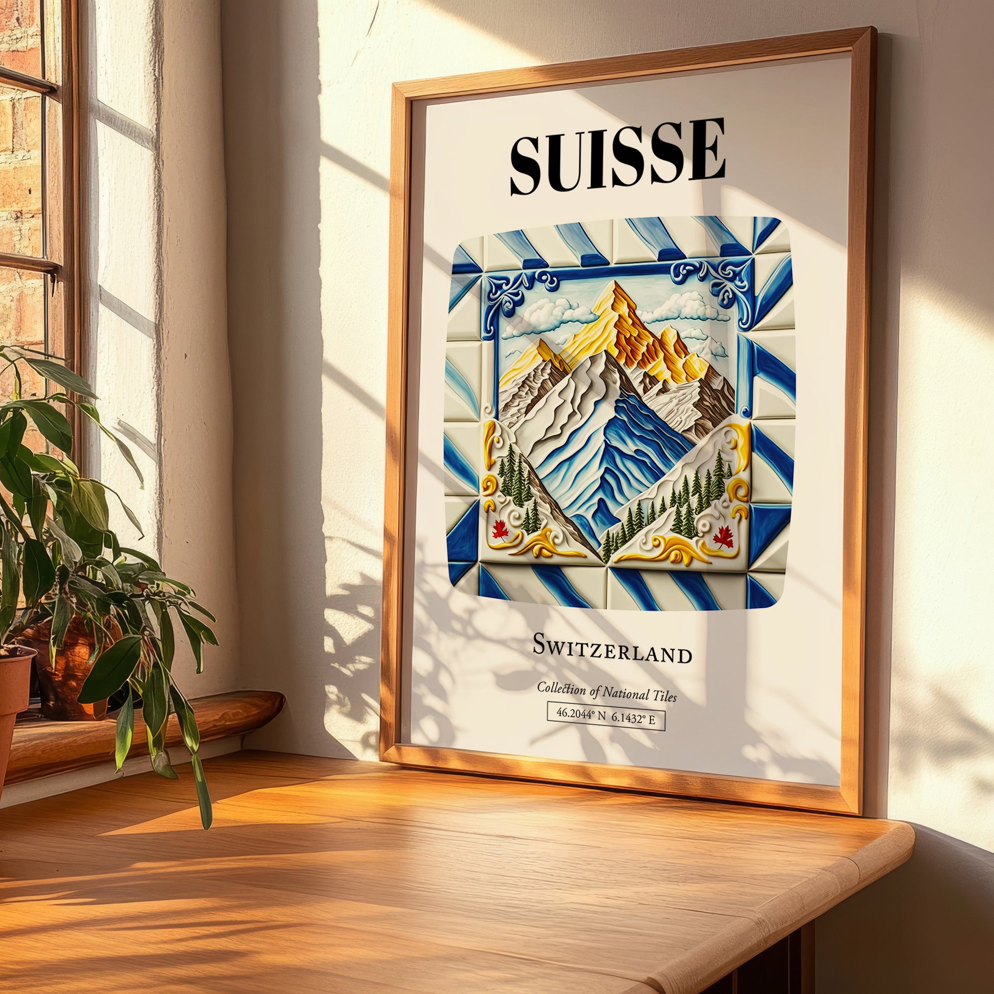 Suisse, Switzerland – Travel Print, clean layout with no caption
