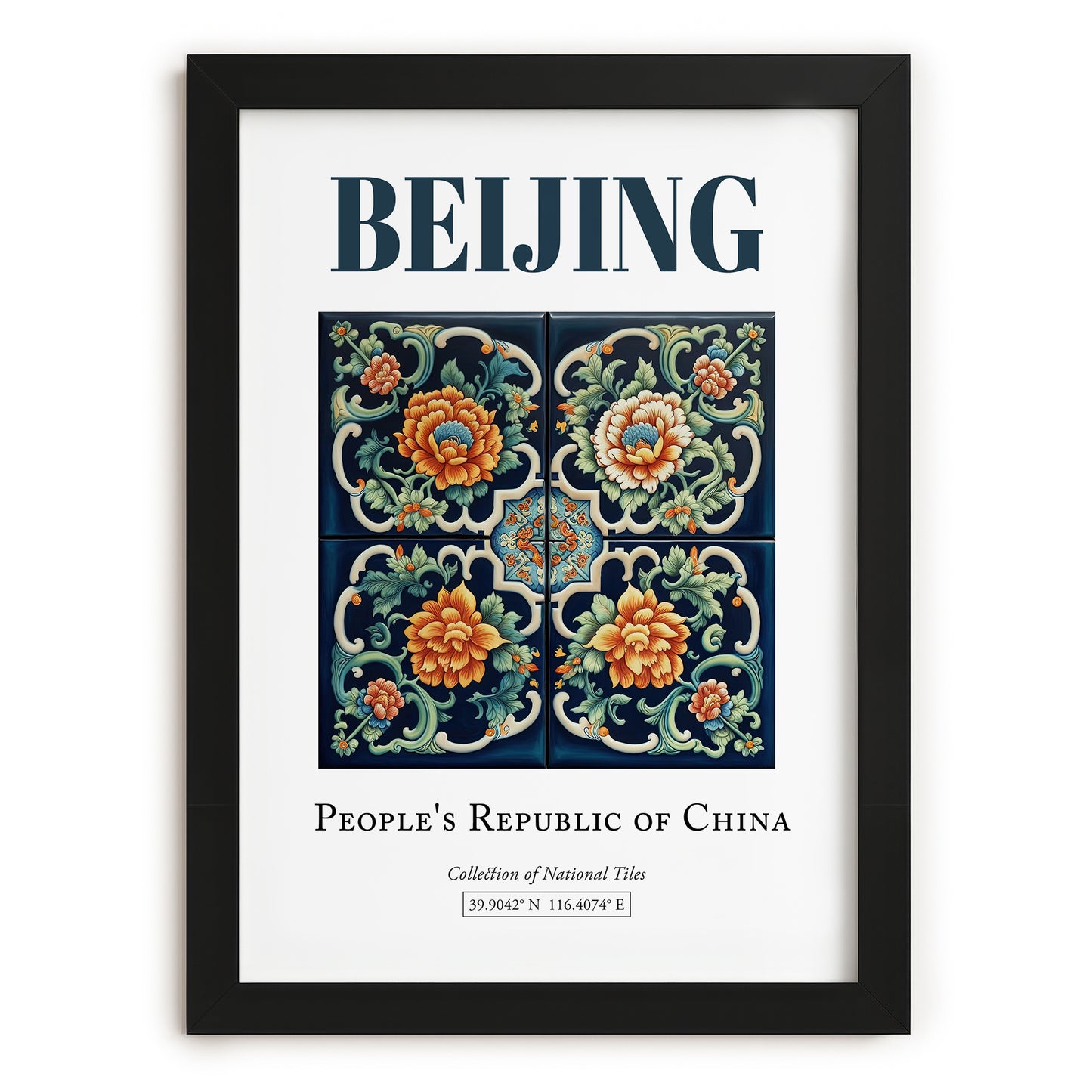 Beijing, China – Wanderlust-Inspired Poster, in sleek black frame