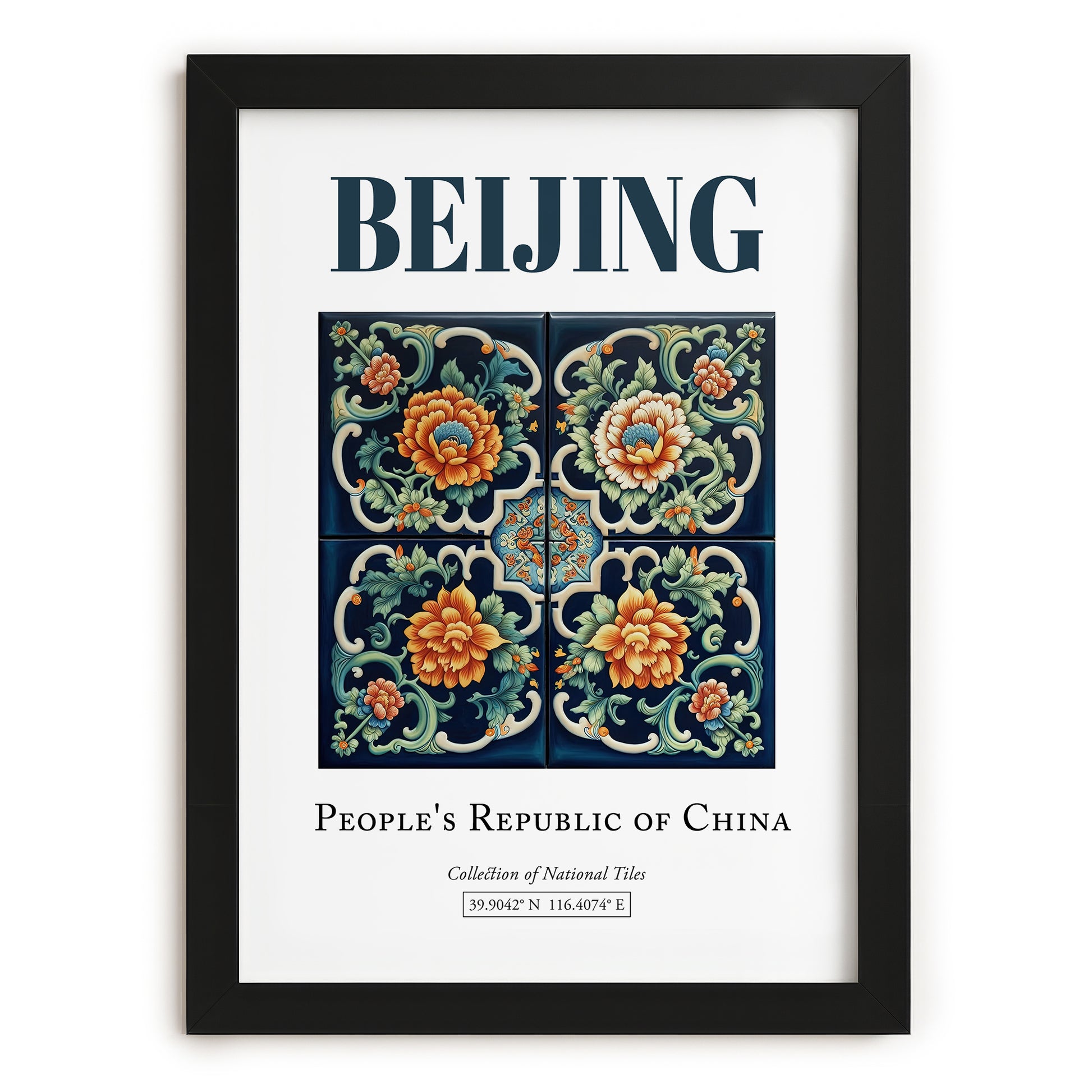 Beijing, China – Wanderlust-Inspired Poster, in sleek black frame