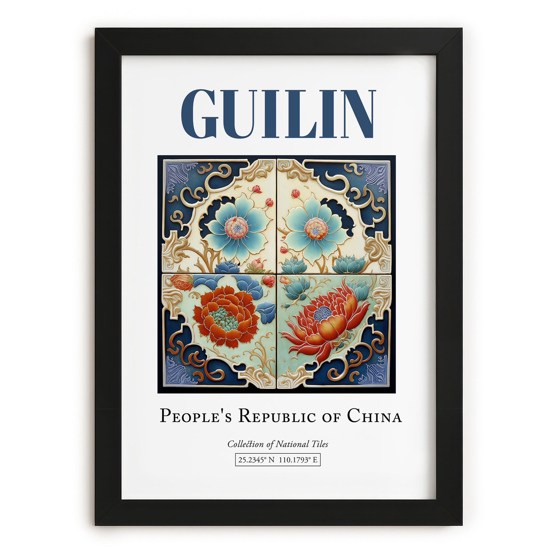 Guilin, China – Travel Print, in sleek black frame