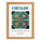Chengdu, China – Travel Poster, set in oak frame