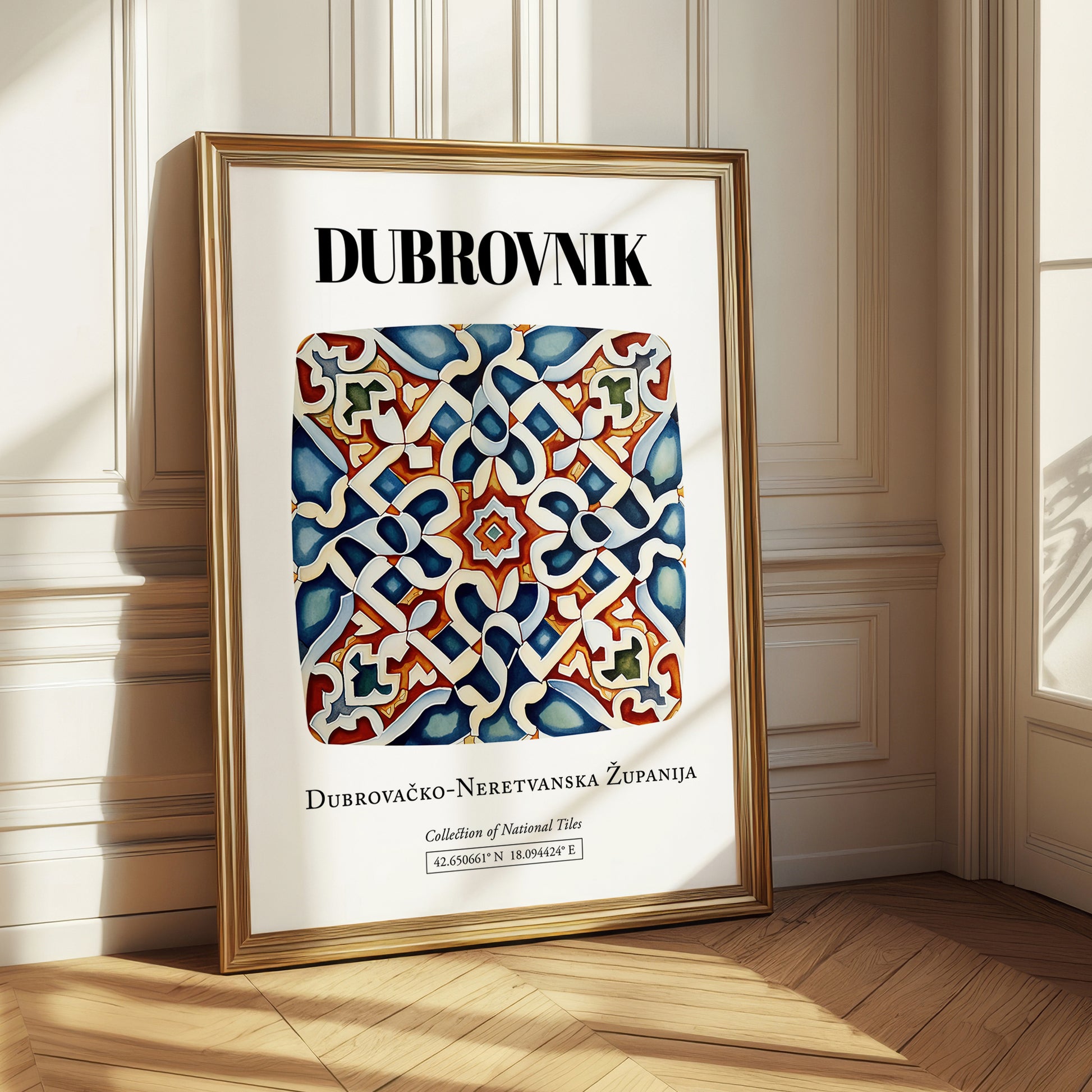 Dubrovnik, Croatia – Travel Poster, styled in a charming Paris street view