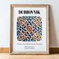 Dubrovnik, Croatia – Travel Poster, in wooden frame leaning on the floor